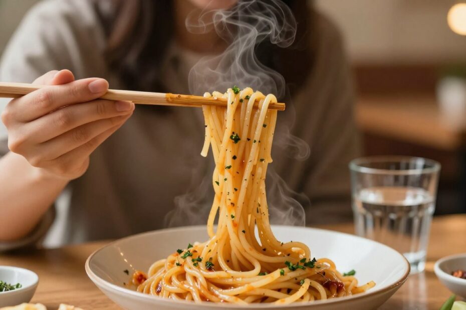 Jak jeść pałeczkami makaron