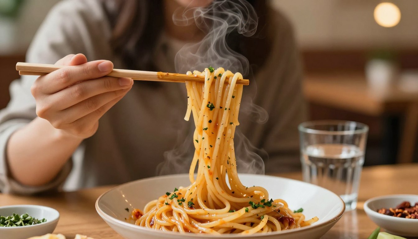 Jak jeść pałeczkami makaron