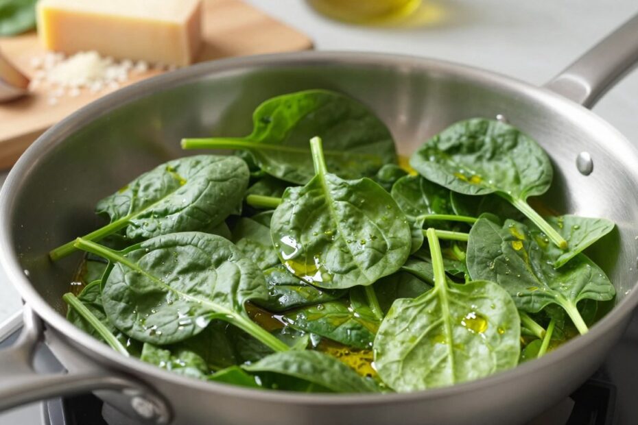 Jak przygotować szpinak do makaronu