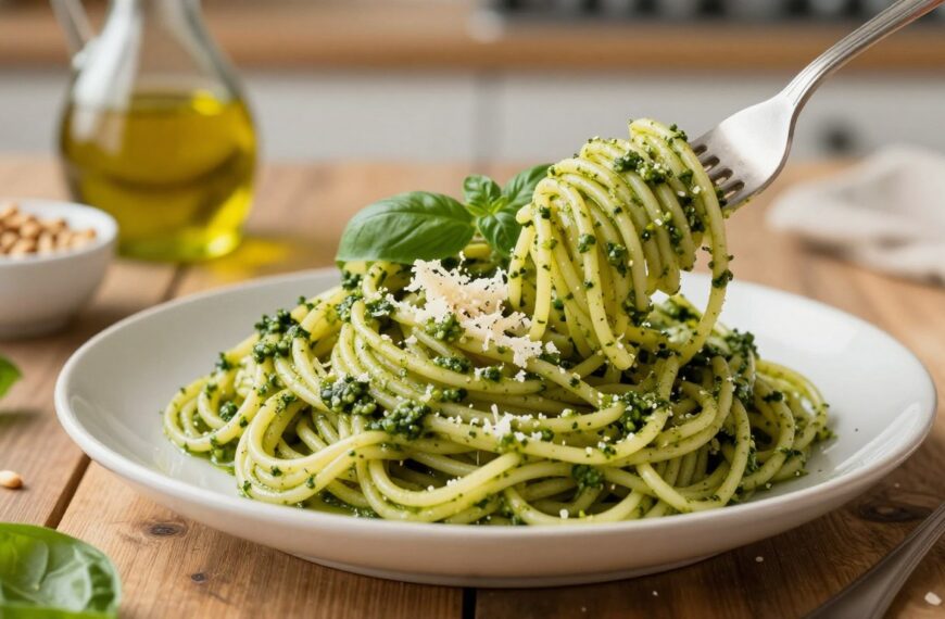 Jak zrobić makaron z pesto – jak połączyć składniki, żeby sos idealnie oblepił nitki
