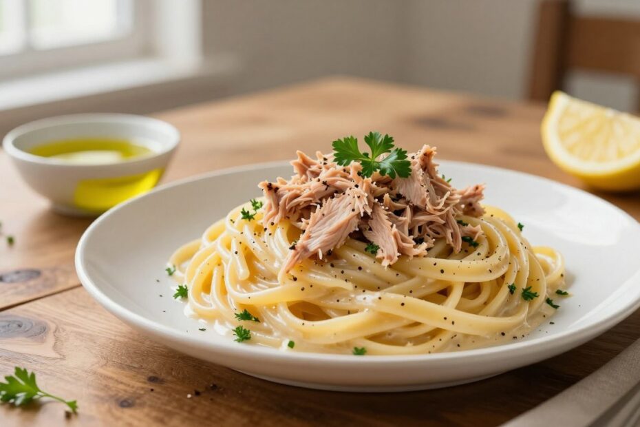 Jak zrobić makaron z tuńczykiem