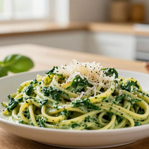 Jak zrobić makaron ze szpinakiem – kremowy sos i doprawienie, które robi robotę